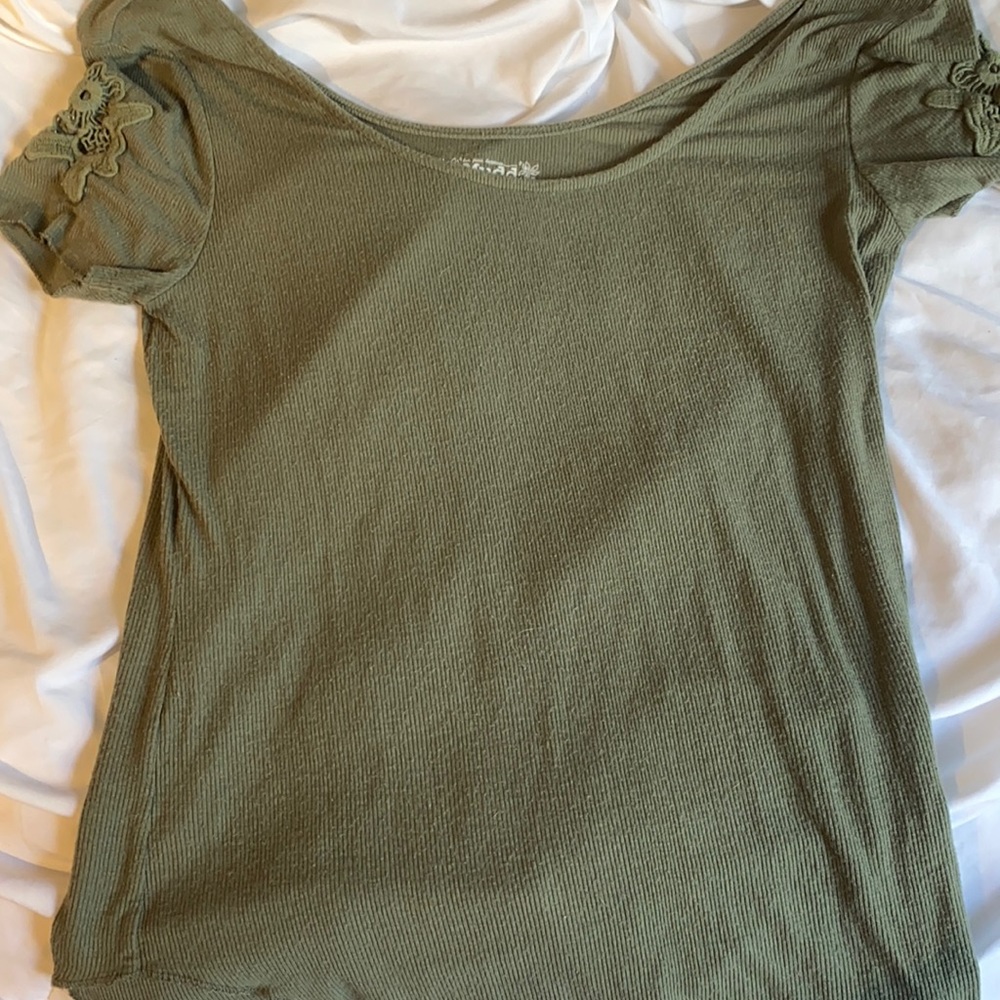army green shirt